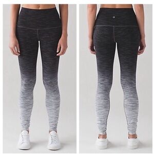Lululemon Athletica Black and Gray Ombre Leggings